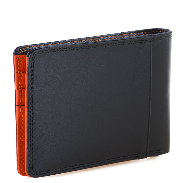 Mywalit - slim money clip wallet zwart oranje
